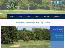 Tablet Screenshot of preaknessvalleygolf.com